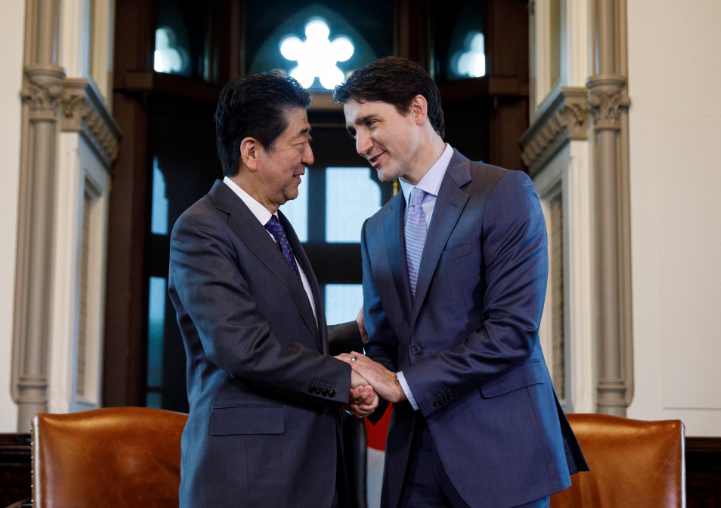 Canada Japan Trade - Trudeau Hosts Japan PM Shinzo Abe